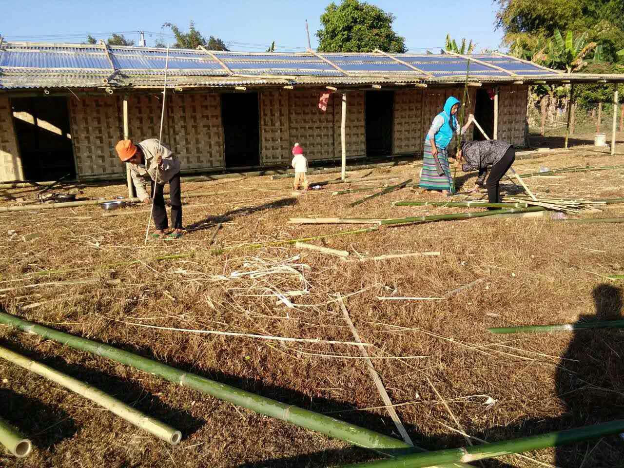 Temporary Shelters for the displaced Lisu