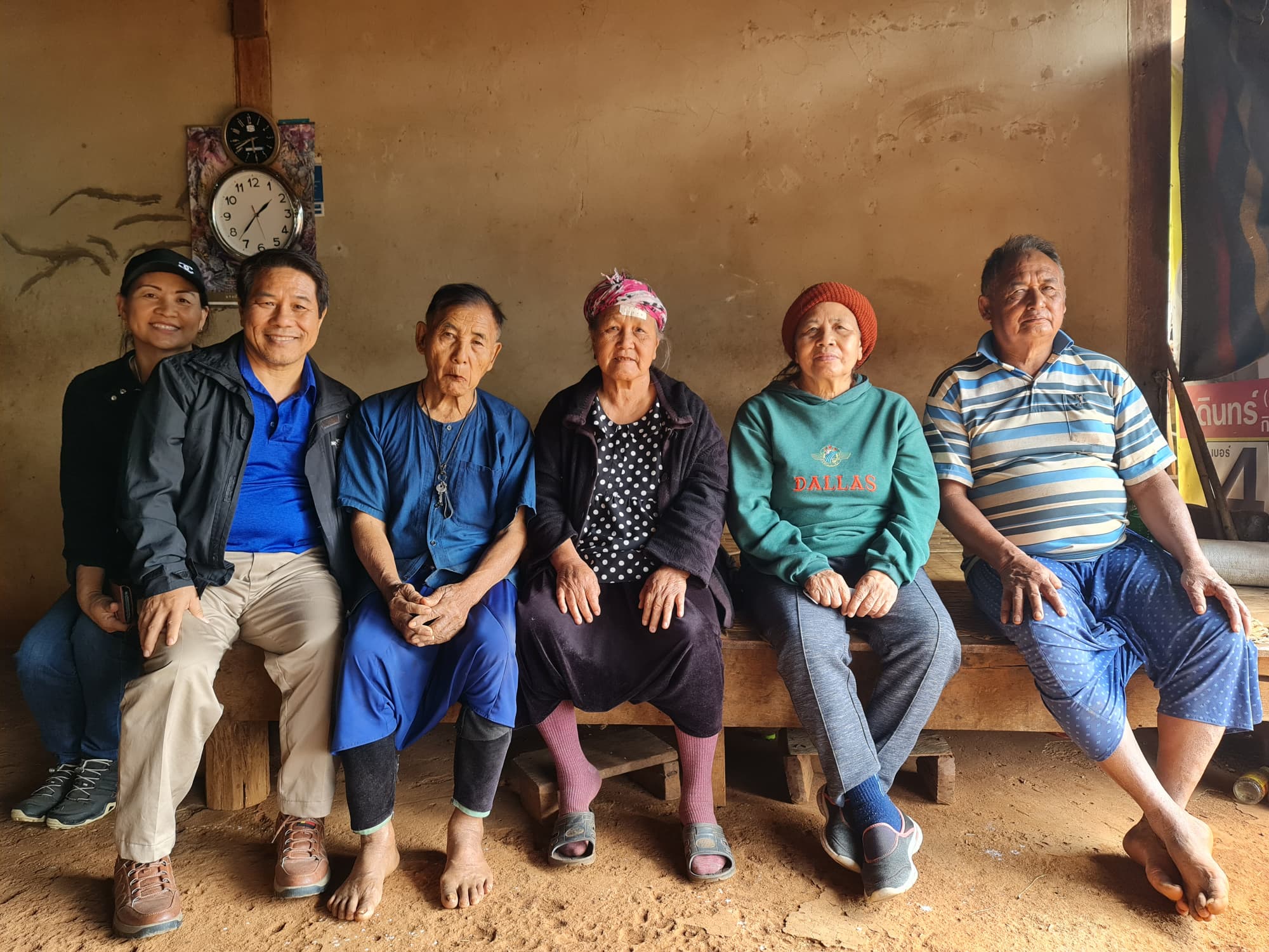 Stephen and Mary with the earliest group of Christian Lisu in Thailand