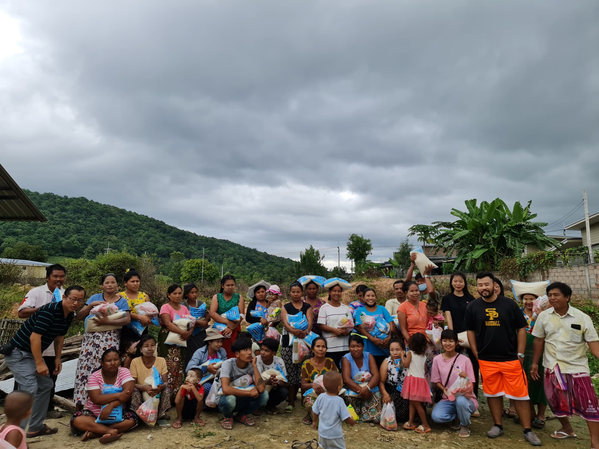 We were able to help 100 families at the border