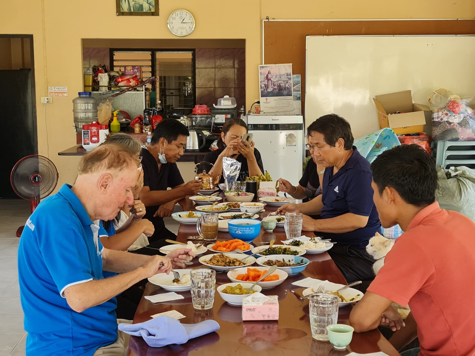 A meal with a guests from Germany and Laos