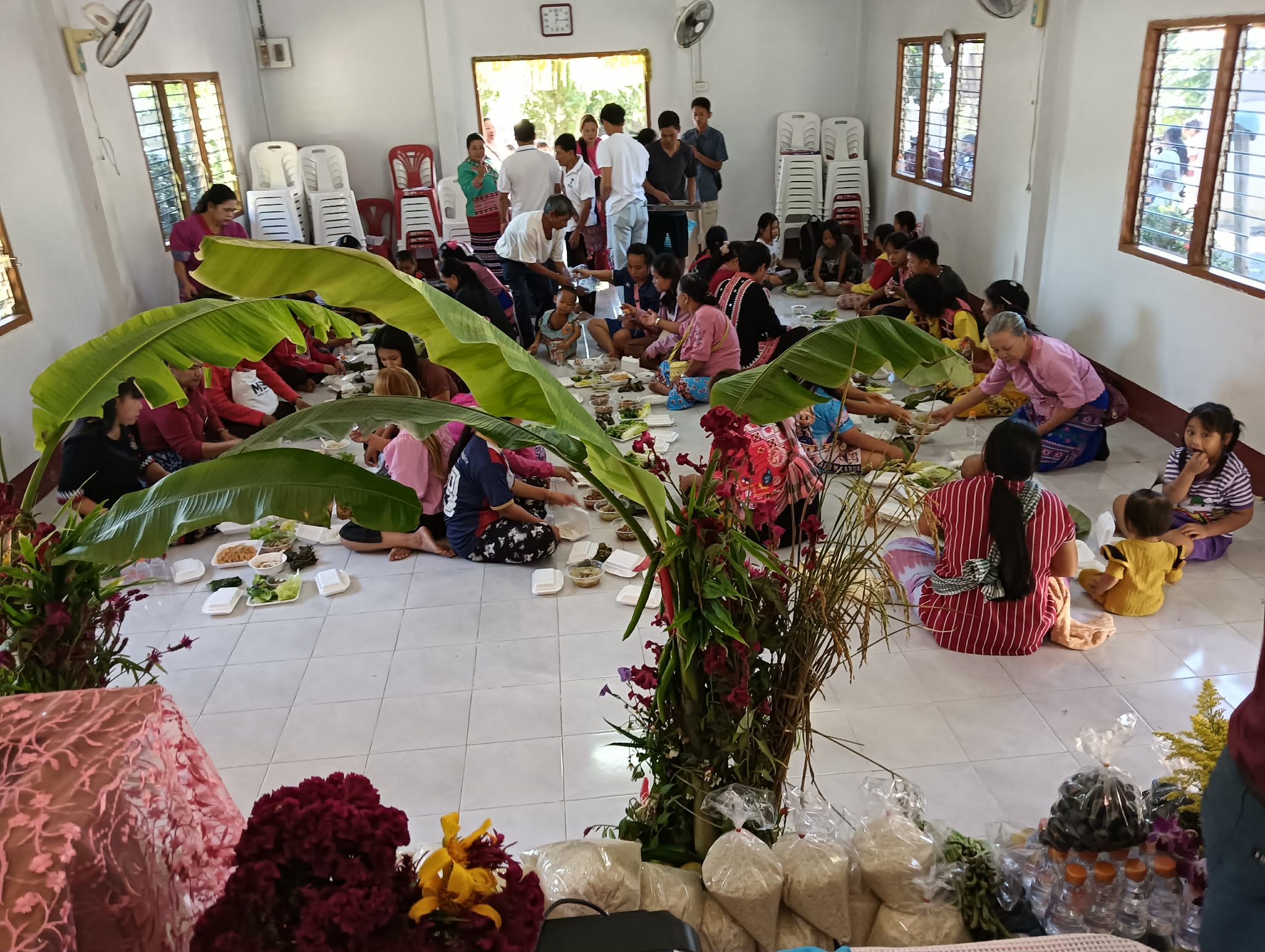 Thanksgiving at a church in the mountains of Northern Thailand