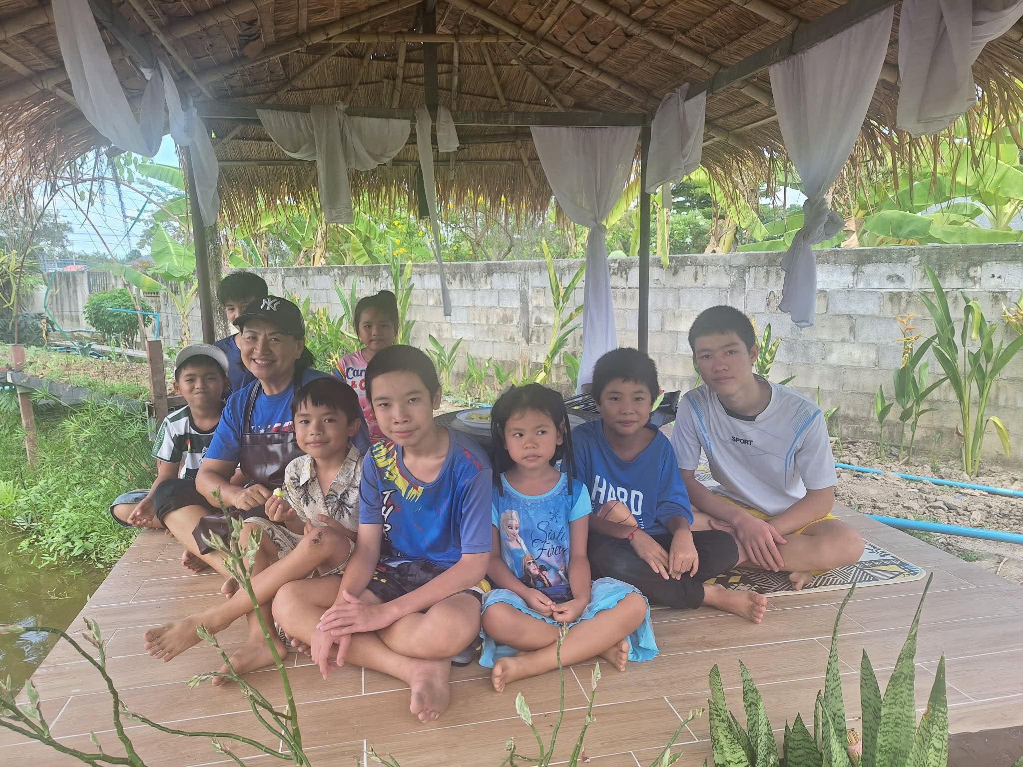 Spending time with the local kids