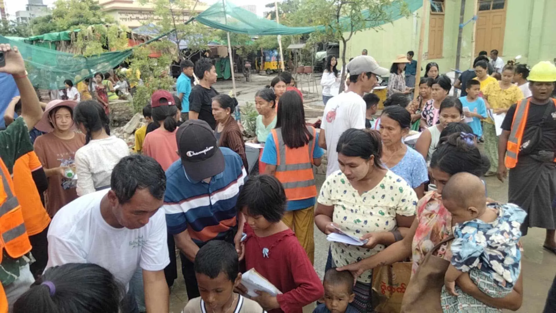 AFC and IDES partners serving hot meals to families in need